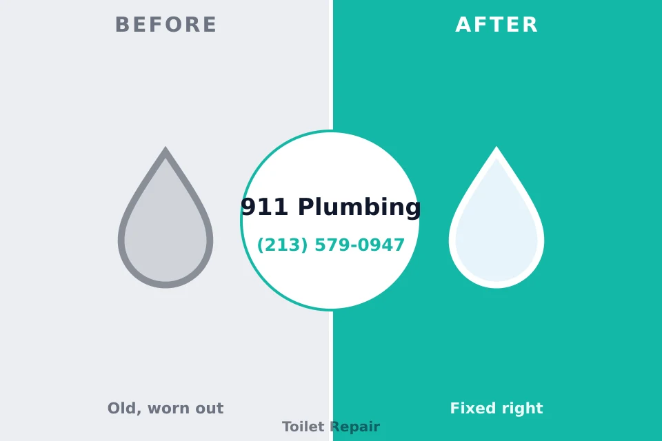 Before and after: plumbing company Kingsland, TX